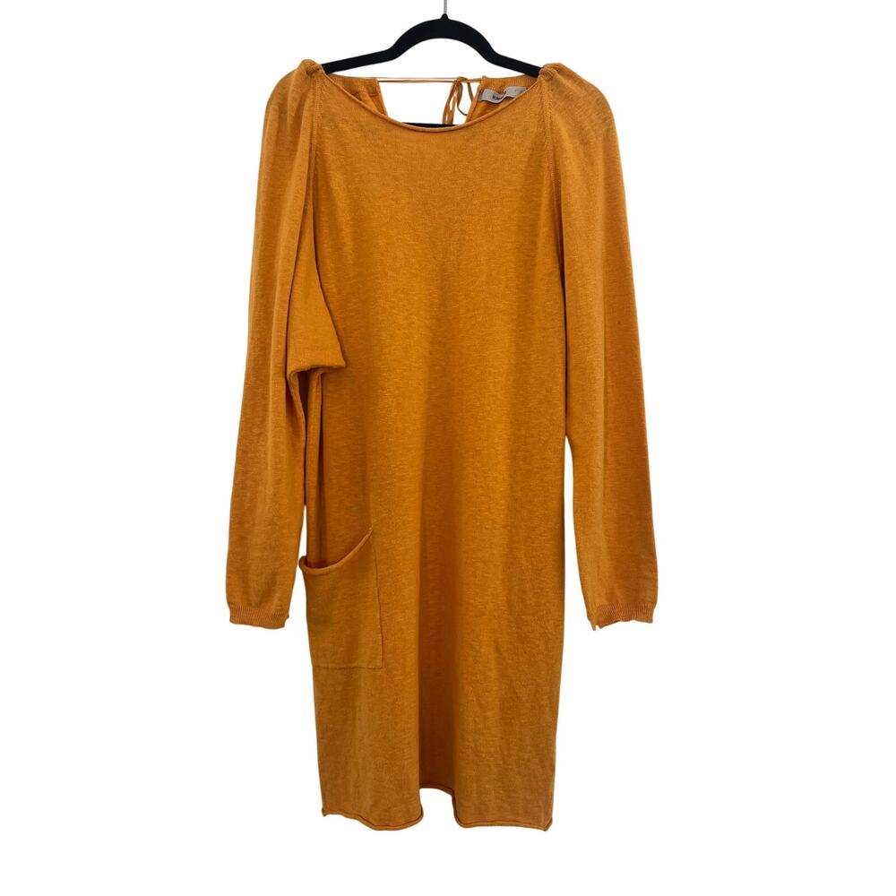 Humanoid Orange Cotton Knit Sweater Dress Womens Medium Sustainable Halloween